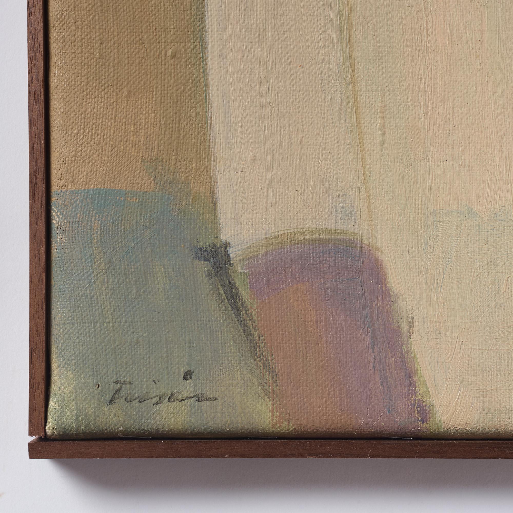 Vera Frisén, oil on relined canvas, signed.