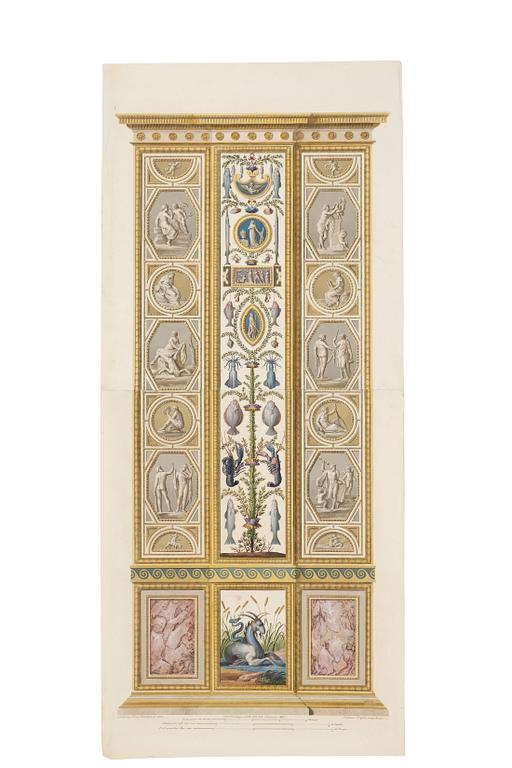 Giovanni Volpato, Six wall sections / pilasters in the Raphael Loggias in the Vatican.
