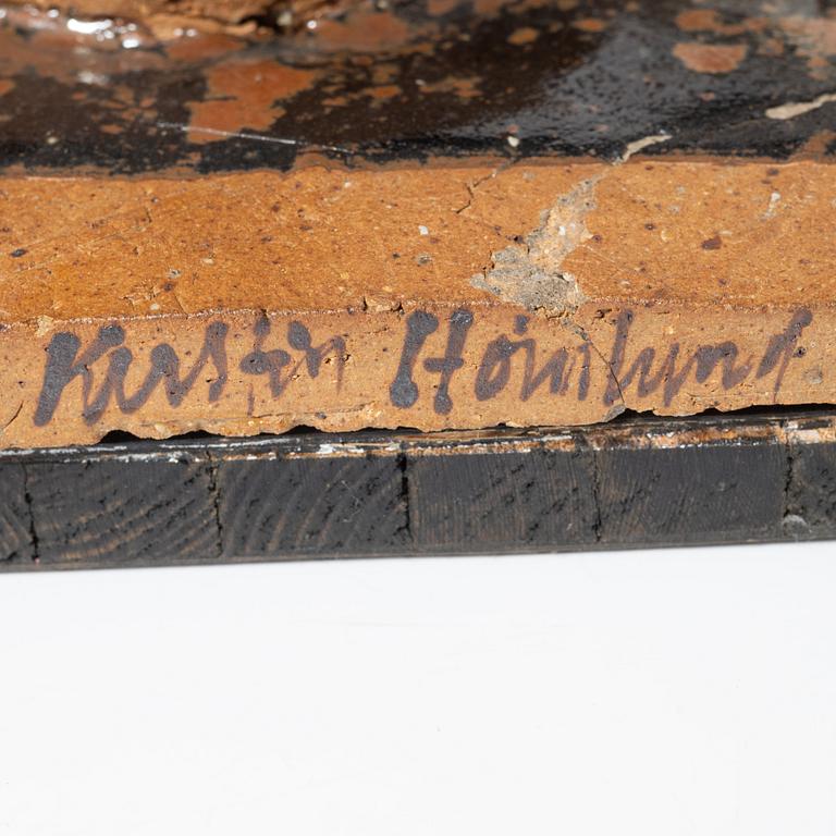 Kerstin Hörnlund, Wall relief, stoneware.