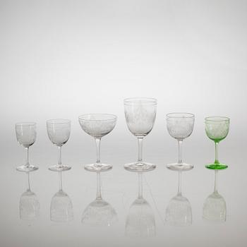 54 glasses, first half of the 20th century.