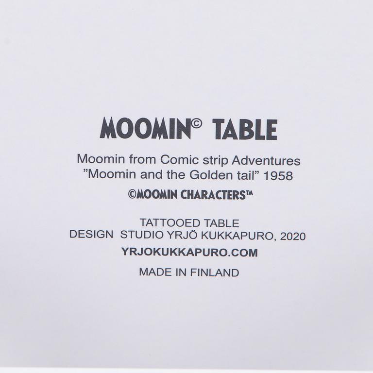 Yrjö Kukkapuro, Children's furniture, two 'Moomin S chairs'  and a table collaboration with Modeo and Moomin Characters.