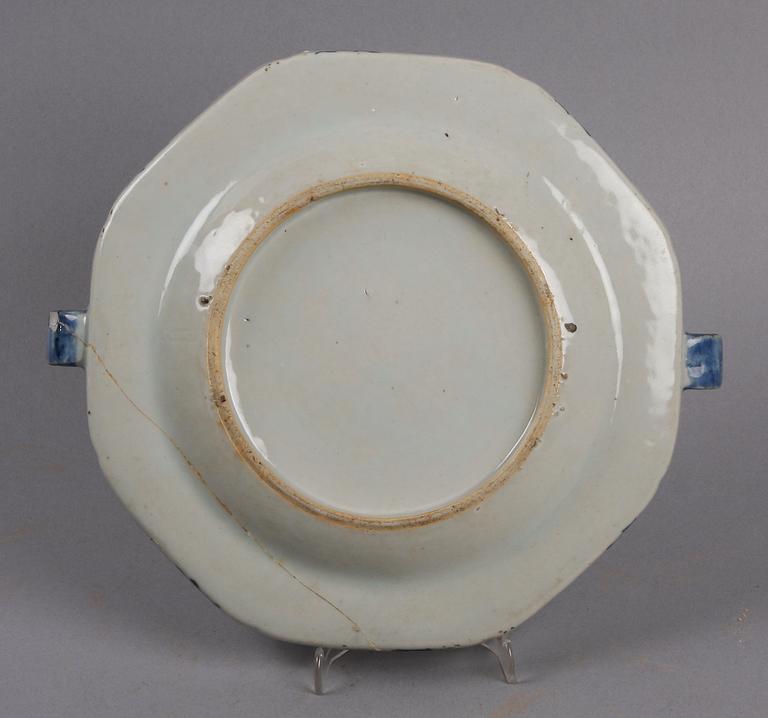 FAT SAMT TALLRIKAR, 5 delar, porslin, 1800-1900-tal.