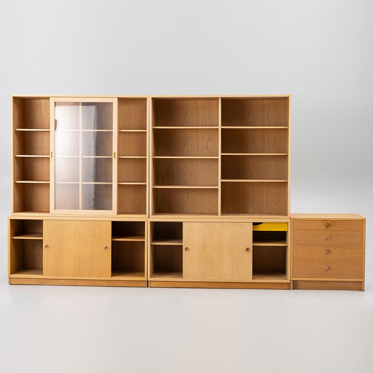 Børge Mogensen, bokhyllor, 2 st samt en byrå, "Öresund", Karl Andersson & Söner, 1900-tales andra hälft.