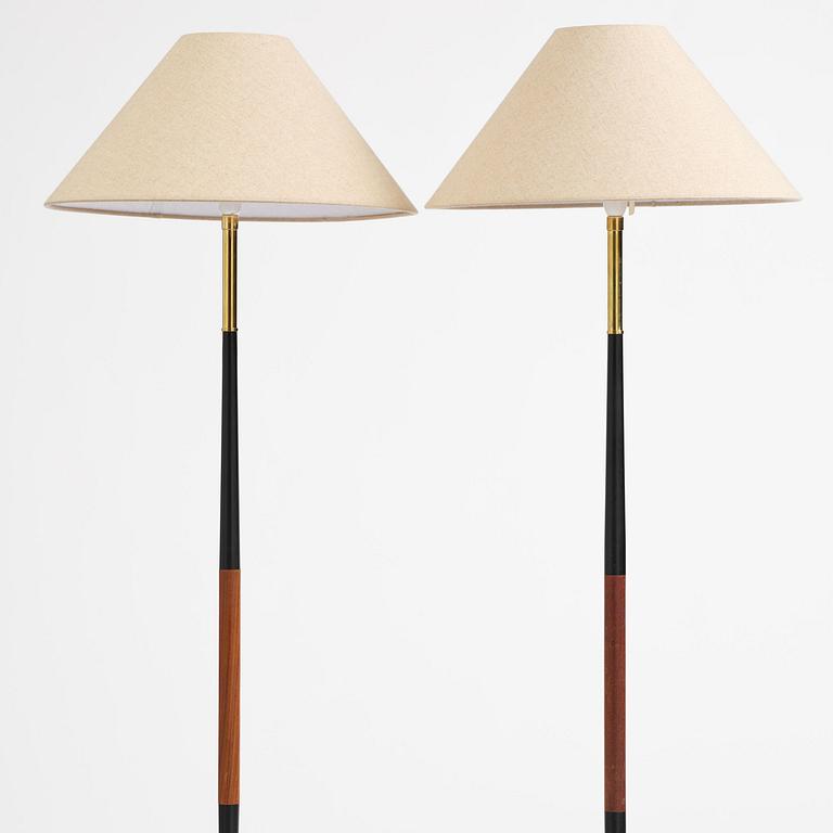 Scandinavian Modern, a pair of floor lamps, Denmark, 1950s–60s.