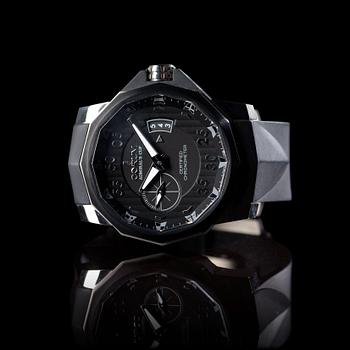 136. Corum - Admiral's Cup Competition 48th Automatic. Titanium / rubber. 48mm.