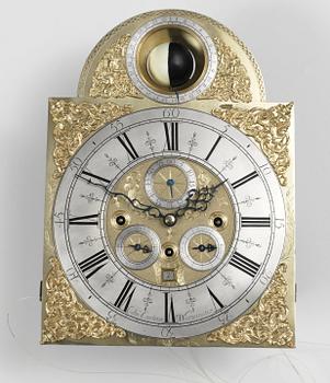 An English 18th century eight-bells longcase clock, dial face marked Edw. Cockey Warminster.