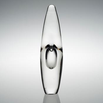 TIMO SARPANEVA, GLASSKULPTUR. Orkidé. Signerad Timo Sarpaneva Iittala -57.