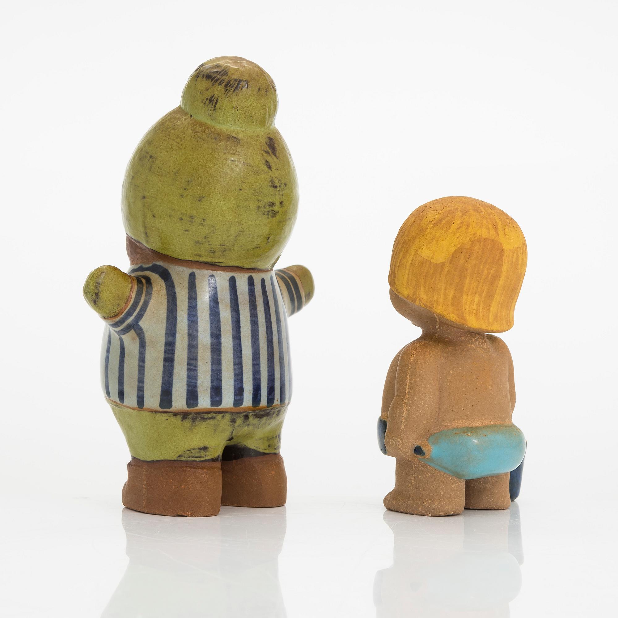 Lisa Larson, two stoneware figurines.