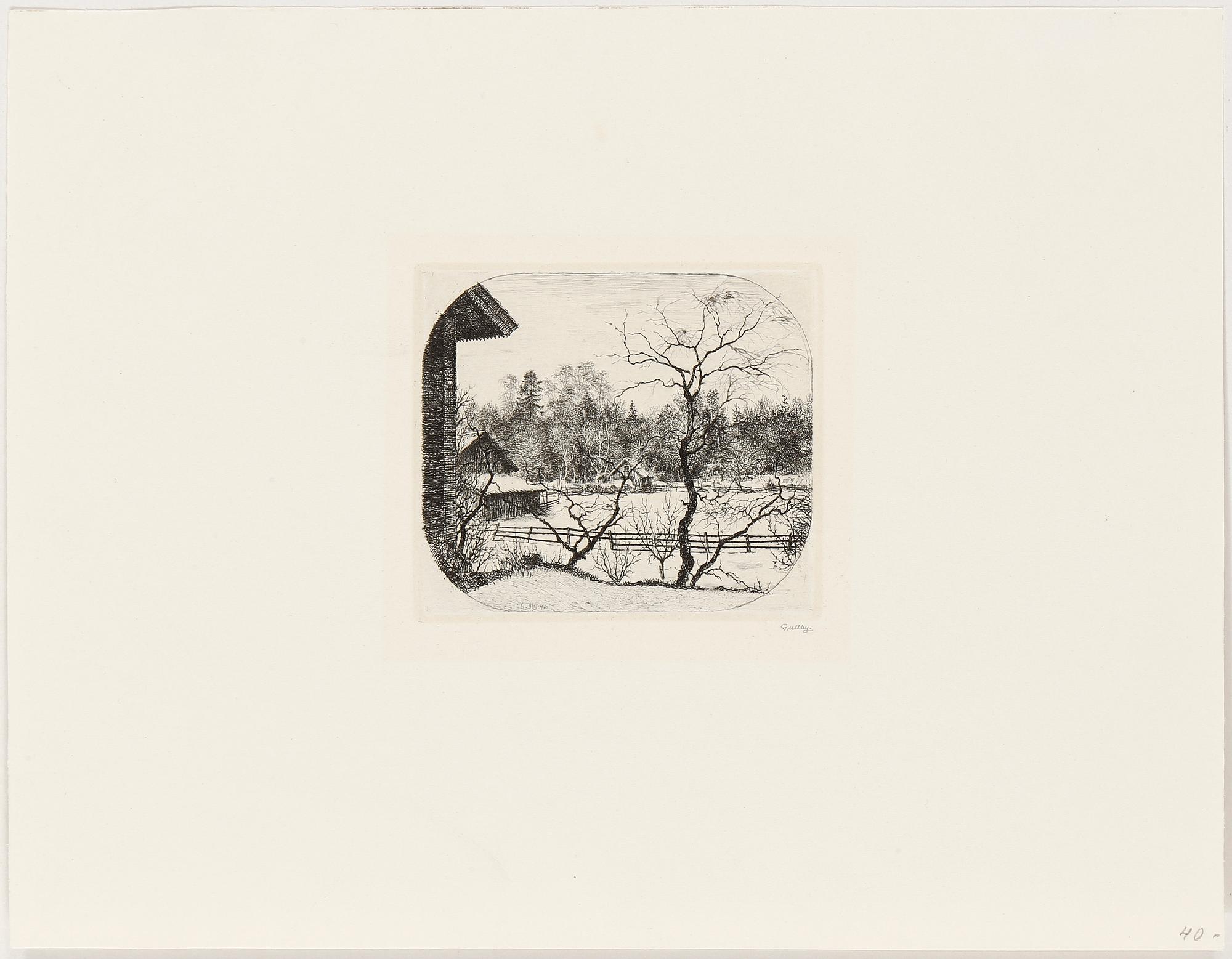 FOLKE GULLBY, etsning, signerad.