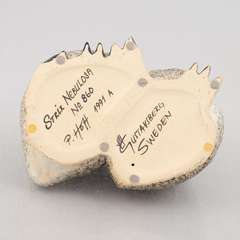 Paul Hoff, a 'Strix Nebulosa' stoneware sculpture, Gustavsbergs studio 1991.