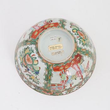 Skål, porslin, Kina, Kanton, 1800-/1900-tal andra hälft.