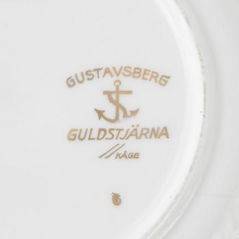 Wilhelm Kåge, servis, 59 delar, porslin, Guldstjärna, Gustavsberg.