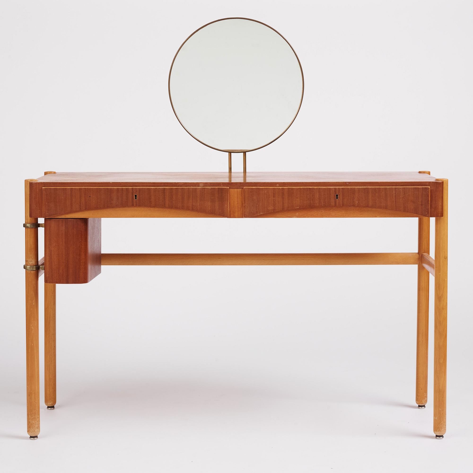 Bertil Fridhagen, sminkbord, modell "3-127, Ligrett-serien", Svenska Möbelfabriken Bodafors, 1950-tal.
