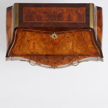 A rosewood, walnut, and gilt brass-mounted rococo secretaire by J. H. Reimers (master in Stockholm 1754-73).