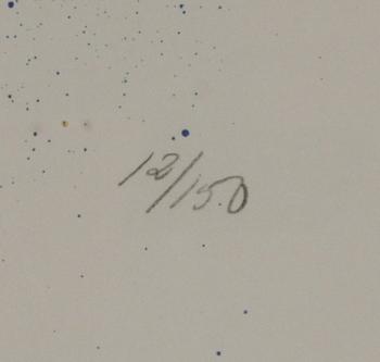 JÖRGEN FOGELQUIST, färglitografi, sign o numr 12/150.
