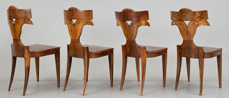 STOLAR, 4 st, Biedermeier, 1800-talets början.