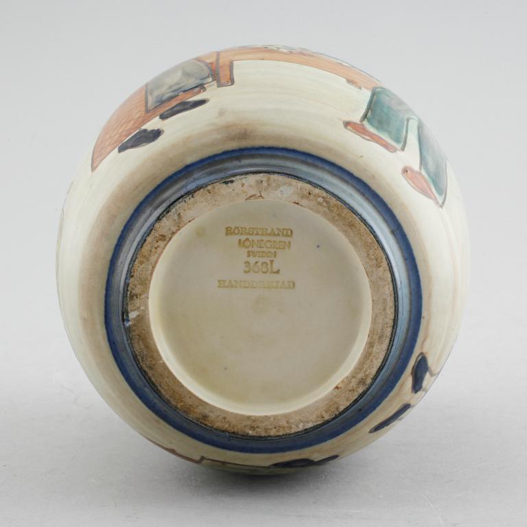 GERTRUD LÖNEGREN, vas, stengods, Rörstrand, 1930/40-tal.