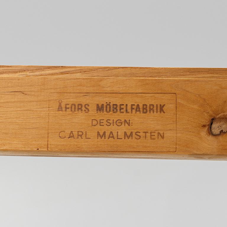 Carl Malmsten, Dining table with 6 chairs, “Ambassadör”, second half of the 20th century.
