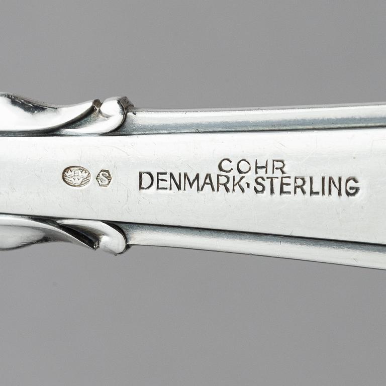 Matsilveruppsättning, 80 delar, sterling silver, modell "Elite", Cohr, 1940-1959, Danmark.