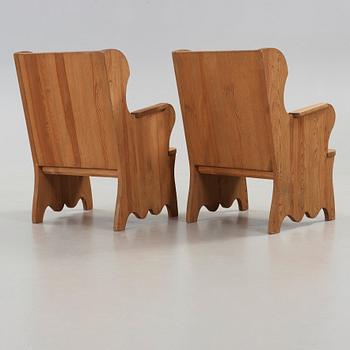 Axel Einar Hjorth, fåtöljer, ett par, "Lovö", Nordiska Kompaniet, 1930-tal.