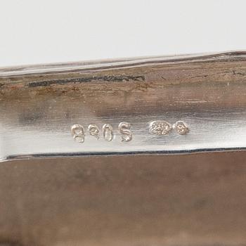 Five Silver Boxes, including mark of Petter Adolf Sjöberg, Stockholm 1817.