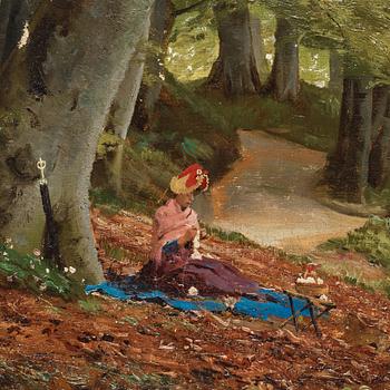 Peder Mork Mönsted, Picnic in the woods.