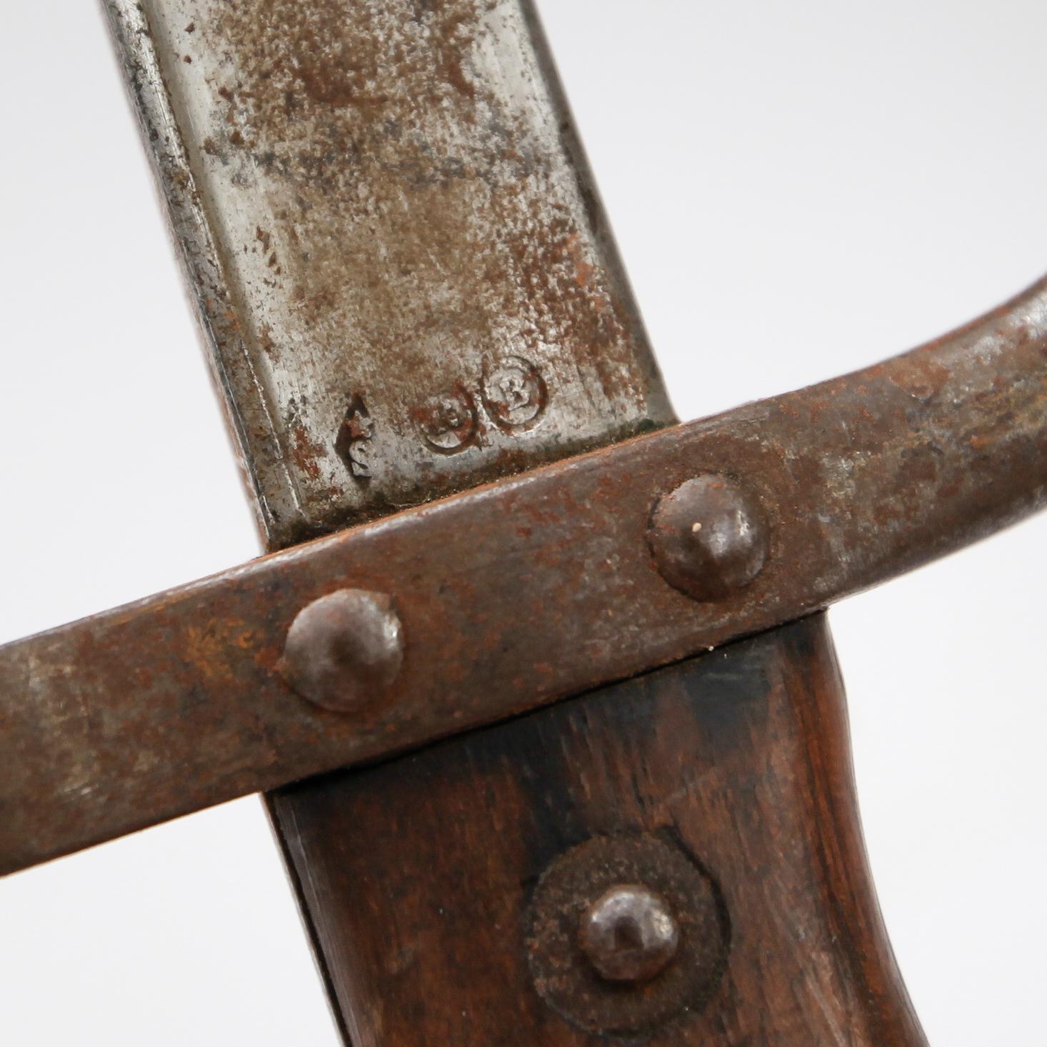 BAJONETT, Frankrike, daterad 1883.