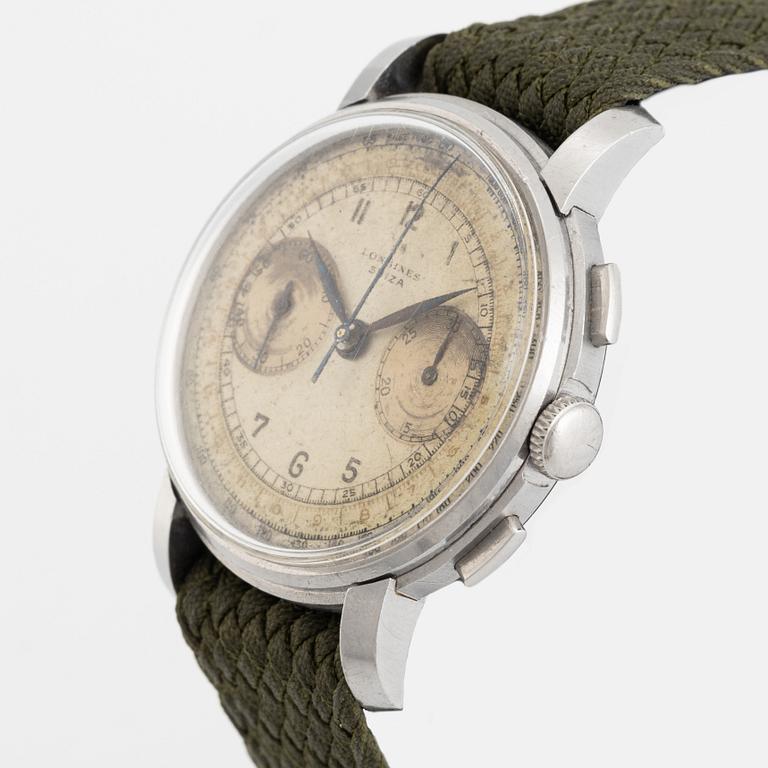 Longines, Suiza, "13ZN", chronograph, wristwatch, 37.5 mm.