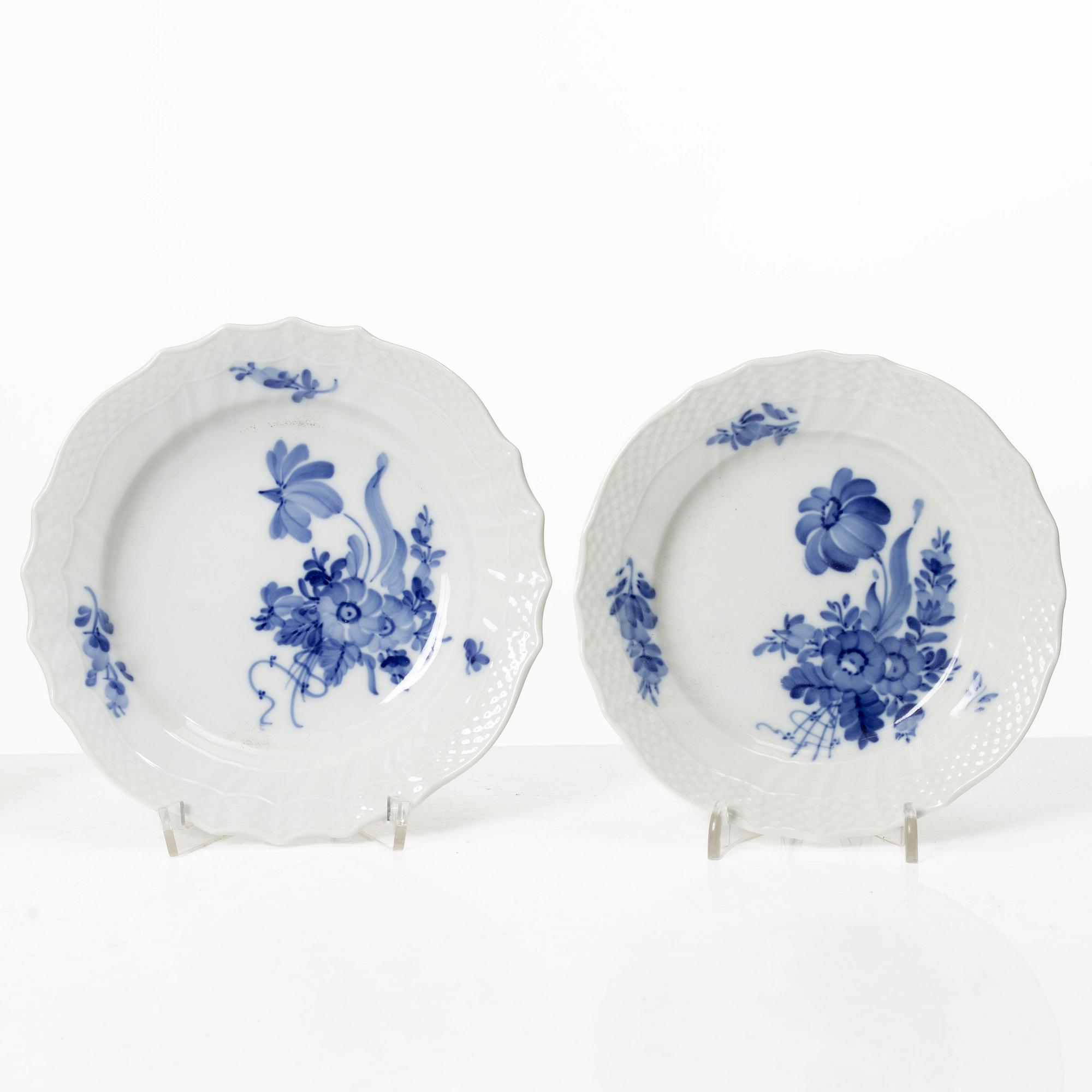 Royal Copenhagen, kaffeservis, 54 delar, "Blå blomst", Danmark, 1900-talets andra hälft.