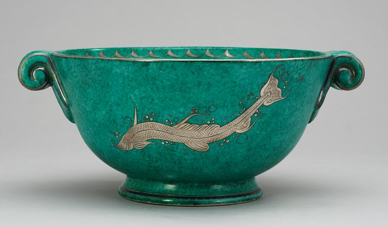 A Wilhelm Kåge 'Argenta' creamware bowl, Gustavsberg 1932.