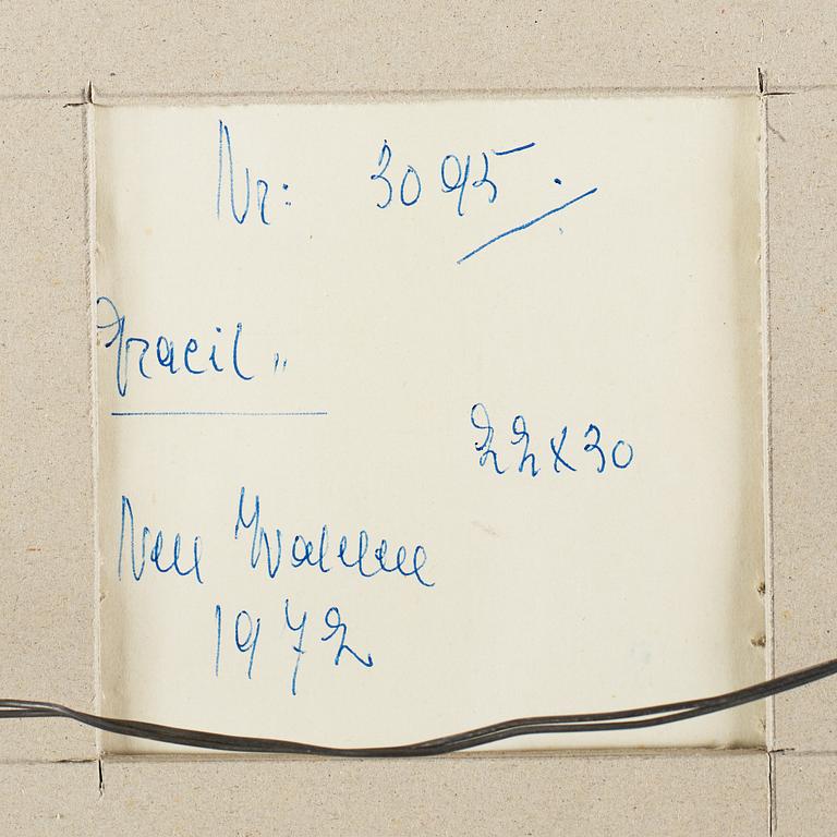 NELL WALDEN, gouache på folierat papper, signerad och daterad -72.