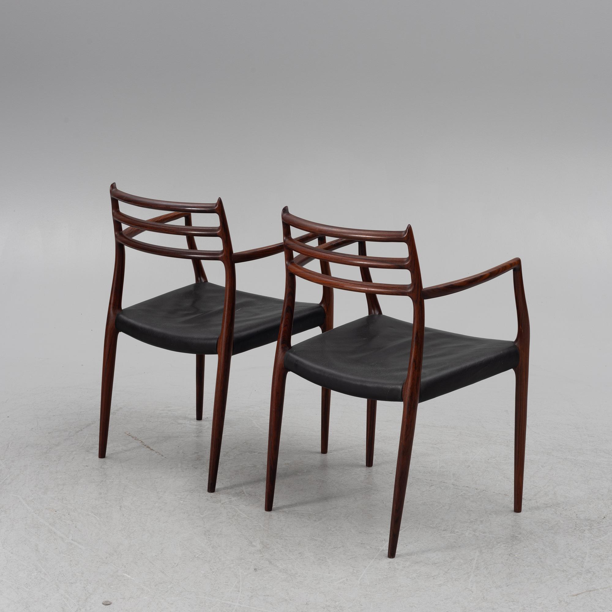 Niels Otto Møller, a nine-piece dining suite, JL Møller, Denmark, 1965.