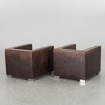 RODOLFO DORDONI, fåtöljer, ett par, "Suitcase", för Minotti, Italien sent 1900-tal.