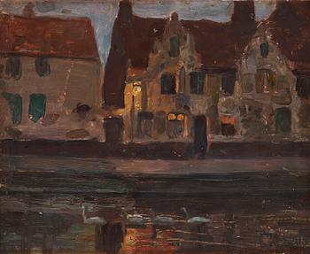 894. Wilhelm Smith, Scene from Bruges, Belgium.