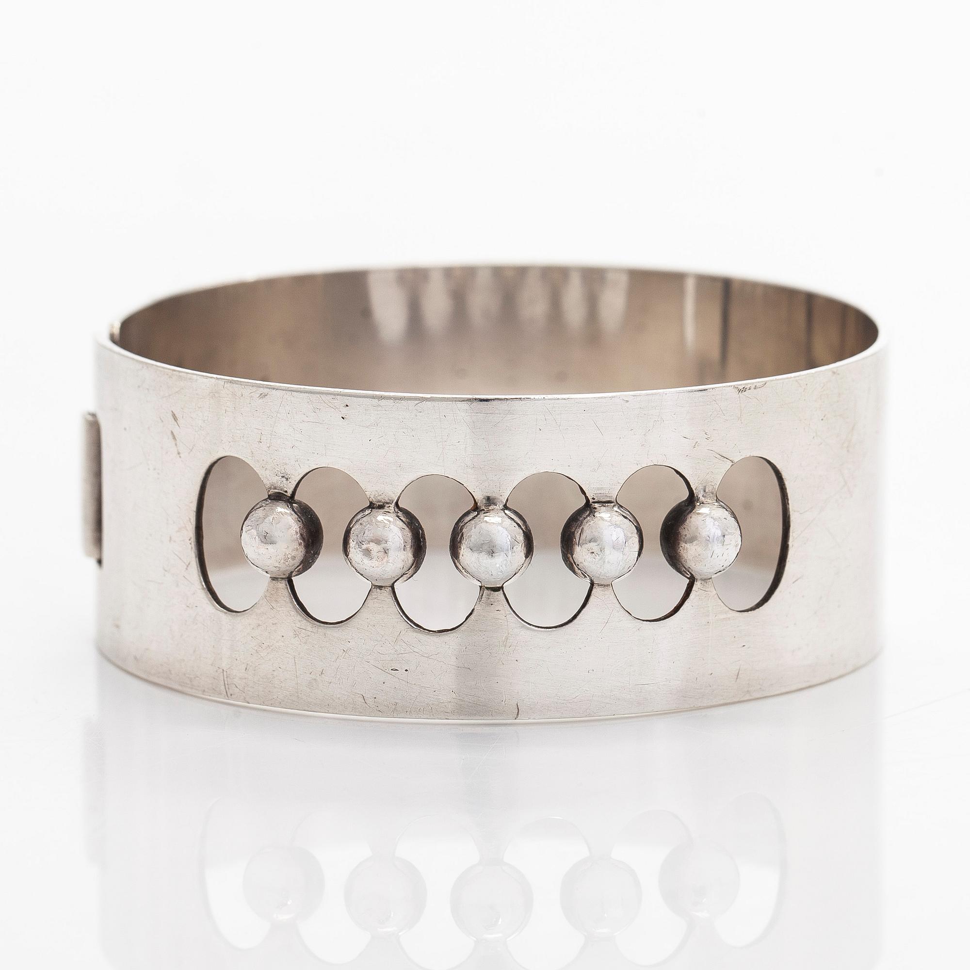 Heikki Kaksonen, a silver bracelet, Kaunis Koru, Helsinki 1962.