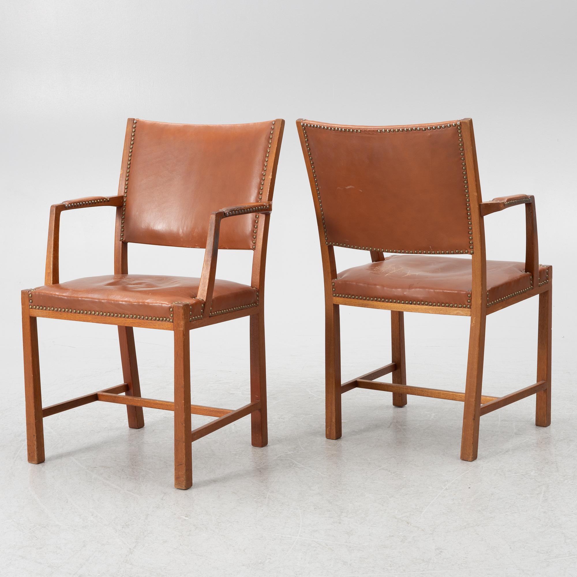 Karmstolar, 5 st, Ernst Bergholm, Västervik, 1900-talets mitt.