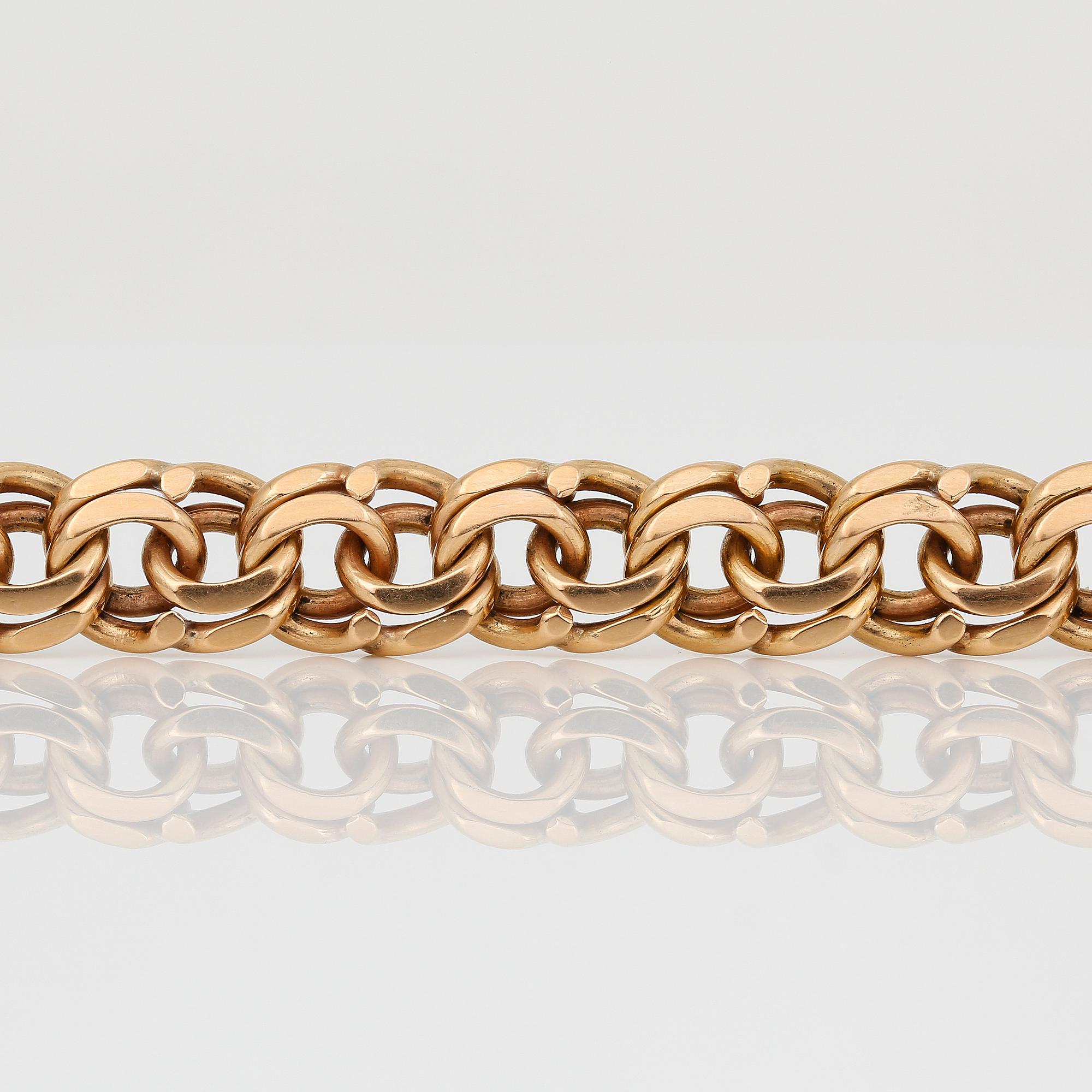 ARMBAND, 18K guld, Spanien, efter 1934. Vikt ca 28,28 g.