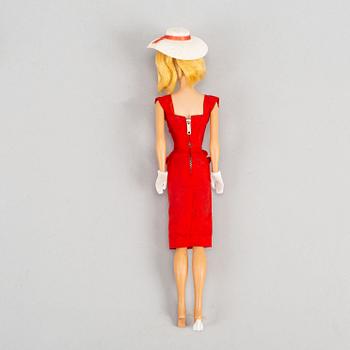Three Barbiedolls with accessories, Mattel, 1960's.