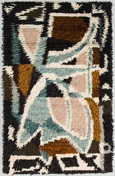 Lennart Segerstråle, a unique rya rug. Circa 170x110 cm.