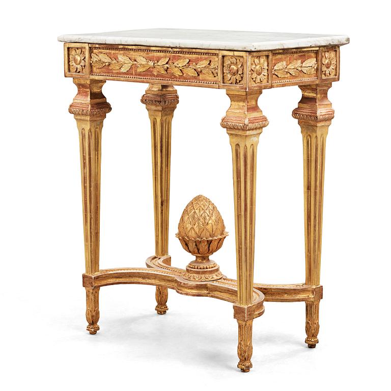 A Gustavian late 18th century console table.