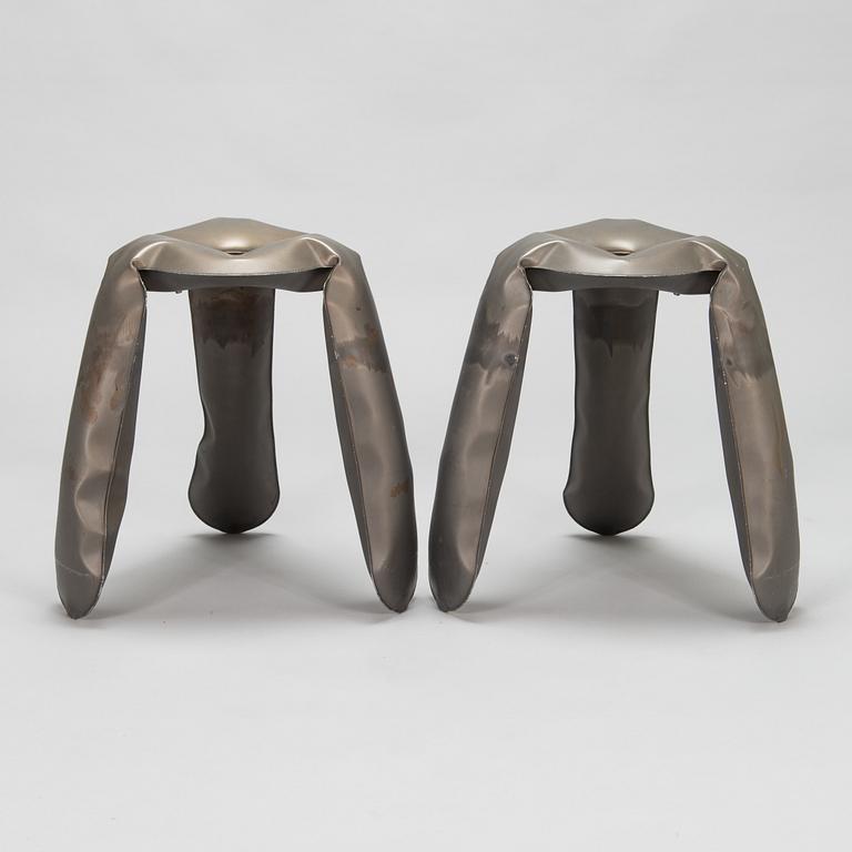 Oskar Zieta, a pair on 21st Century 'Plopp' stools for HAY Denmark.