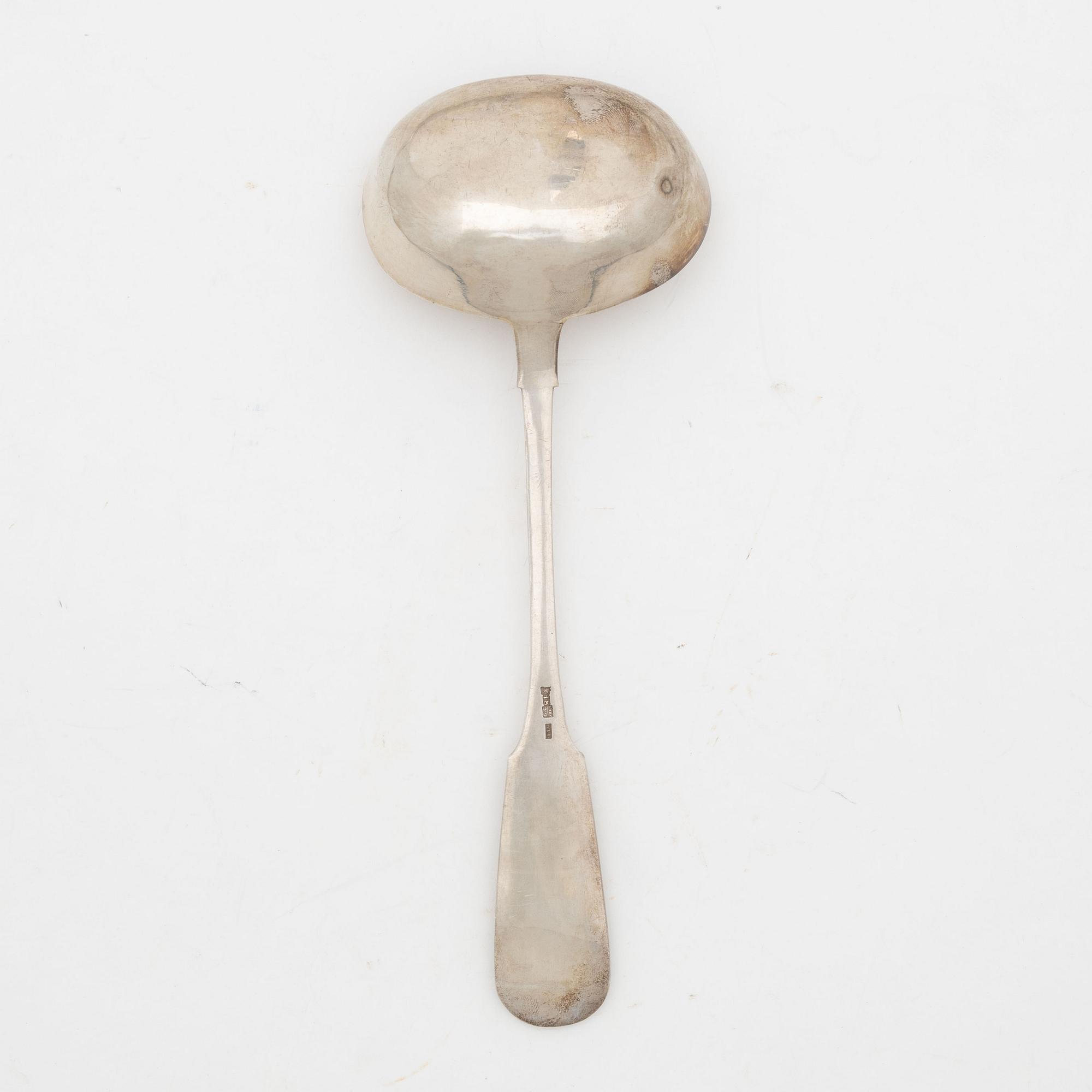 A Russian silver ladle, silver, Moscow 1869.