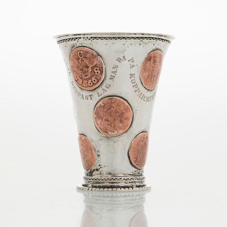 Pikari, kuparikolikoilla, leimaamaton, Ruotsi 1730-luku.