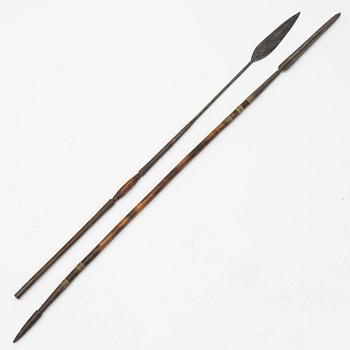 Spears, a pair, probably Kenya.