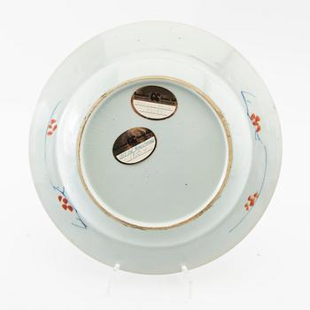 Plates 2 pcs and a spoon tray China 18th century porcelain.