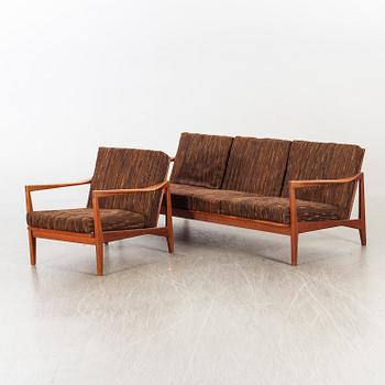 SVANTE SKOGH, soffa och fåtölj, Engen möbler Örkelljunga 1960-tal.