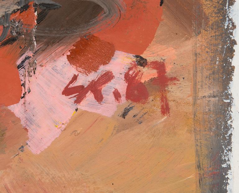 SIRJE PROTSIN-PETERSEN, oil on board, signed and dated -87.