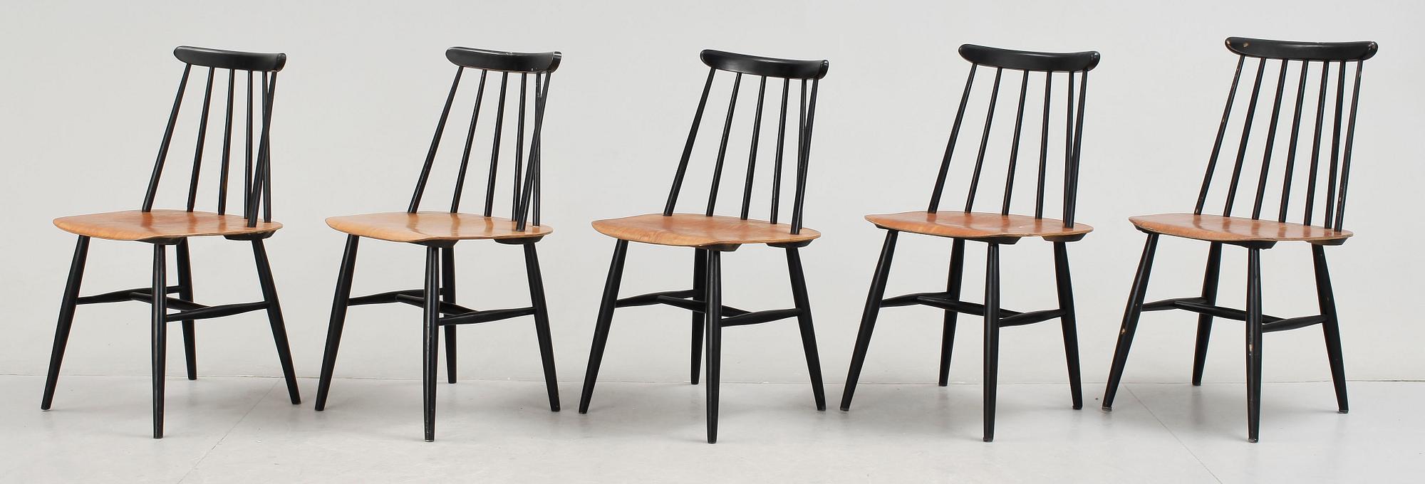 STOLAR, 4+1 st, "Fanett", Ilmari Tapiovaara, Edsbyverken, modellen formgiven 1949.