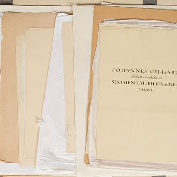 Konstnärsmapp med arbeten av olika finska konstnärer, 1944.
