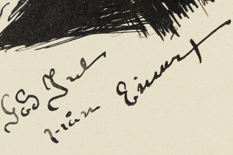 Einar Jolin, Man in Profile (Christmas Greeting).